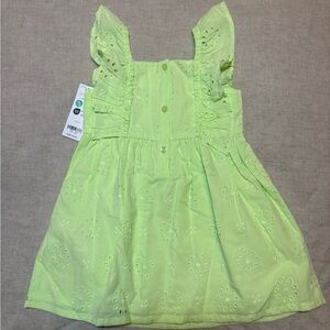 Carter's Lime Green Eyelet Dress